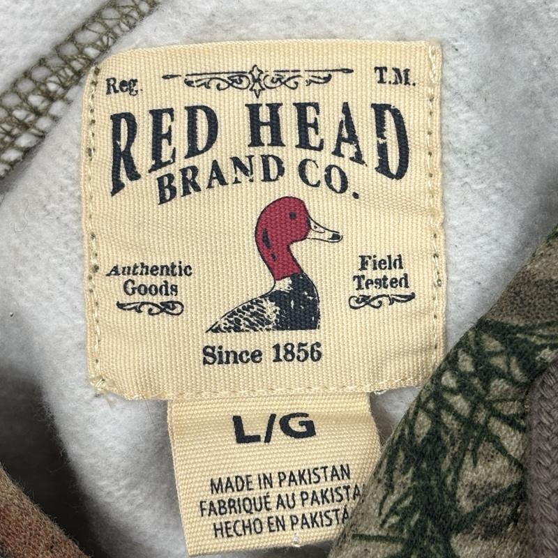 古着 USED トップス トップス RED HEAD リアルツリーカモフラ 迷彩柄 ロゴ プルオーバー フーディ 裏起毛 パーカー L カモフラージュ柄・迷彩 メンズ USED 古着 中古 50153025