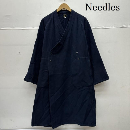 ニードルス Needles コート コート一般 SAMUE COAT 作務衣 ノーカラー コート S 紺 / ネイビー / navy メンズ USED 古着 中古 50153033
