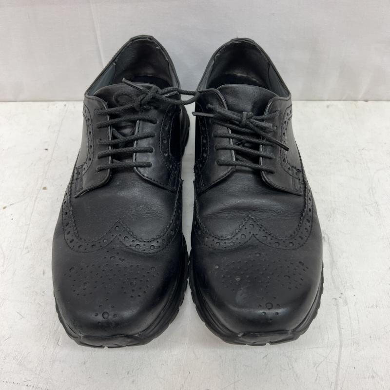 デサント DESCENTE シューズ シューズ ウイングチップ レザー スニーカー DL10JX20BK 25.5cm 黒 / ブラック / black メンズ USED 古着 中古 50153054