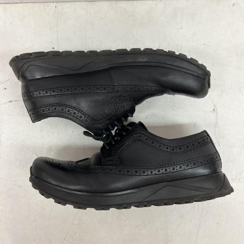 デサント DESCENTE シューズ シューズ ウイングチップ レザー スニーカー DL10JX20BK 25.5cm 黒 / ブラック / black メンズ USED 古着 中古 50153054