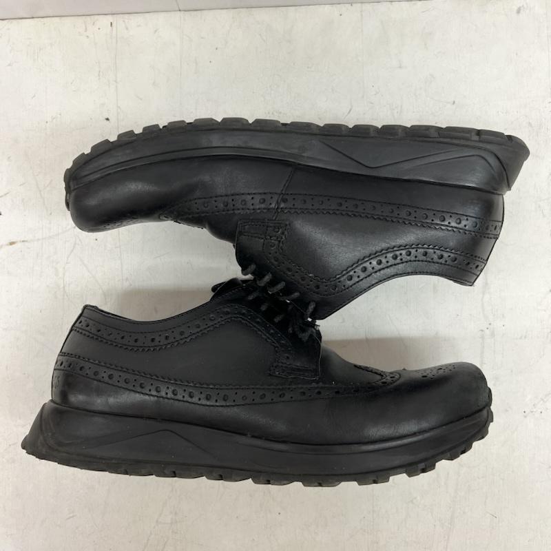 デサント DESCENTE シューズ シューズ ウイングチップ レザー スニーカー DL10JX20BK 25.5cm 黒 / ブラック / black メンズ USED 古着 中古 50153054
