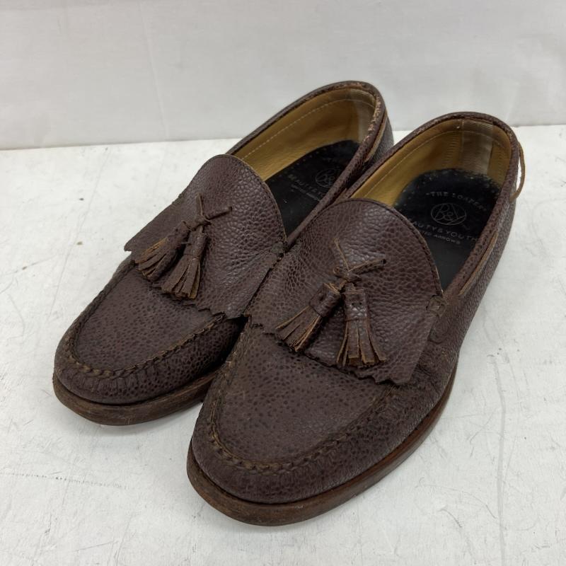 ビューティアンドユース BEAUTY&YOUTH シューズ シューズ レザー タッセル ローファー 革靴 US：8 茶 / ブラウン / brown メンズ USED 古着 中古 50153059