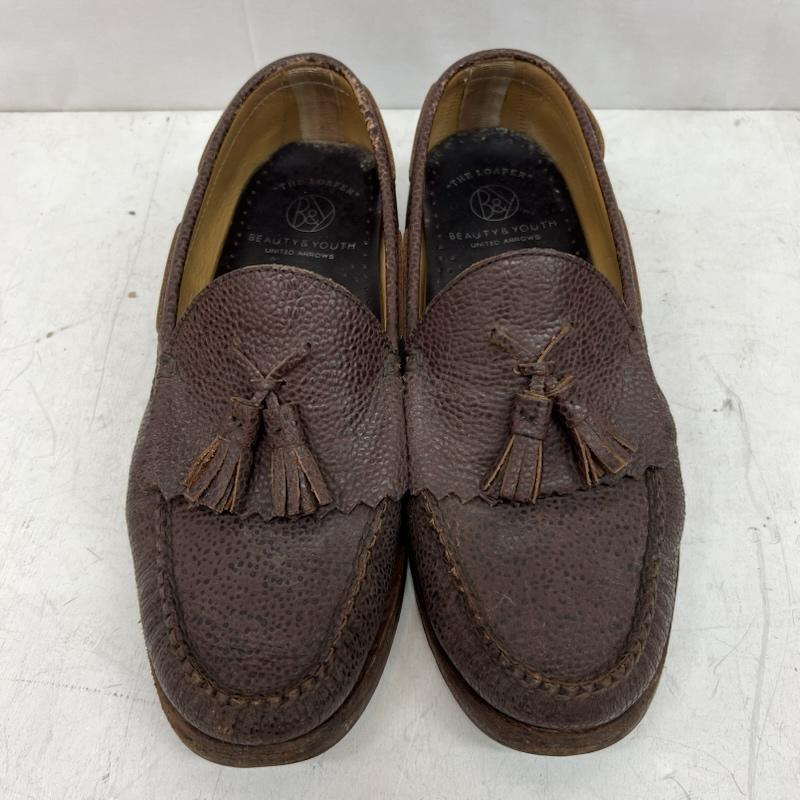 ビューティアンドユース BEAUTY&YOUTH シューズ シューズ レザー タッセル ローファー 革靴 US：8 茶 / ブラウン / brown メンズ USED 古着 中古 50153059