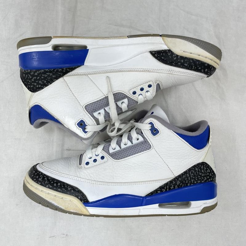 ナイキ NIKE シューズ シューズ AIR JORDAN 3 エアジョーダン ハイカット スニーカー RETRO RACER BLUE CT8532-145 レトロ レーサー 27.0cm 27.0cm ロゴ、文字 白 / ホワイト / white X 青 / ブルー / blue X 黒 / ブラック / black メンズ USED 古着 中古 50153069