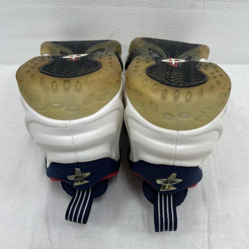 ナイキ NIKE シューズ シューズ AIR FOAMPOSITE ONE PRM OLYMPIC スニーカー 575420-400 フォームポジット ワン プレミアム 27.5cm 27.5cm ワンポイント X 無地 白 / ホワイト / white X 紺 / ネイビー / navy X 赤 / レッド / red メンズ USED 古着 中古 50153070