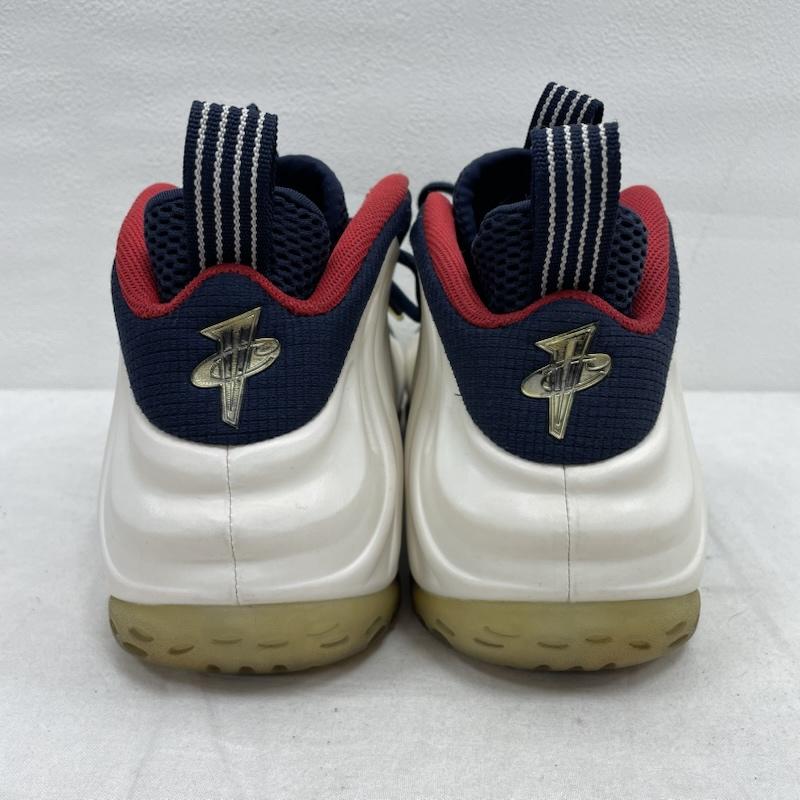 ナイキ NIKE シューズ シューズ AIR FOAMPOSITE ONE PRM OLYMPIC スニーカー 575420-400 フォームポジット ワン プレミアム 27.5cm 27.5cm ワンポイント X 無地 白 / ホワイト / white X 紺 / ネイビー / navy X 赤 / レッド / red メンズ USED 古着 中古 50153070
