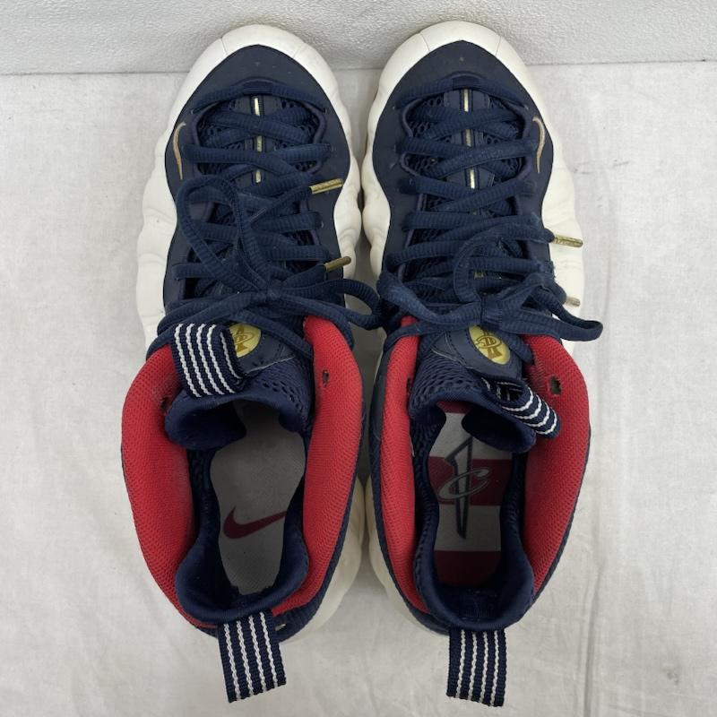 ナイキ NIKE シューズ シューズ AIR FOAMPOSITE ONE PRM OLYMPIC スニーカー 575420-400 フォームポジット ワン プレミアム 27.5cm 27.5cm ワンポイント X 無地 白 / ホワイト / white X 紺 / ネイビー / navy X 赤 / レッド / red メンズ USED 古着 中古 50153070