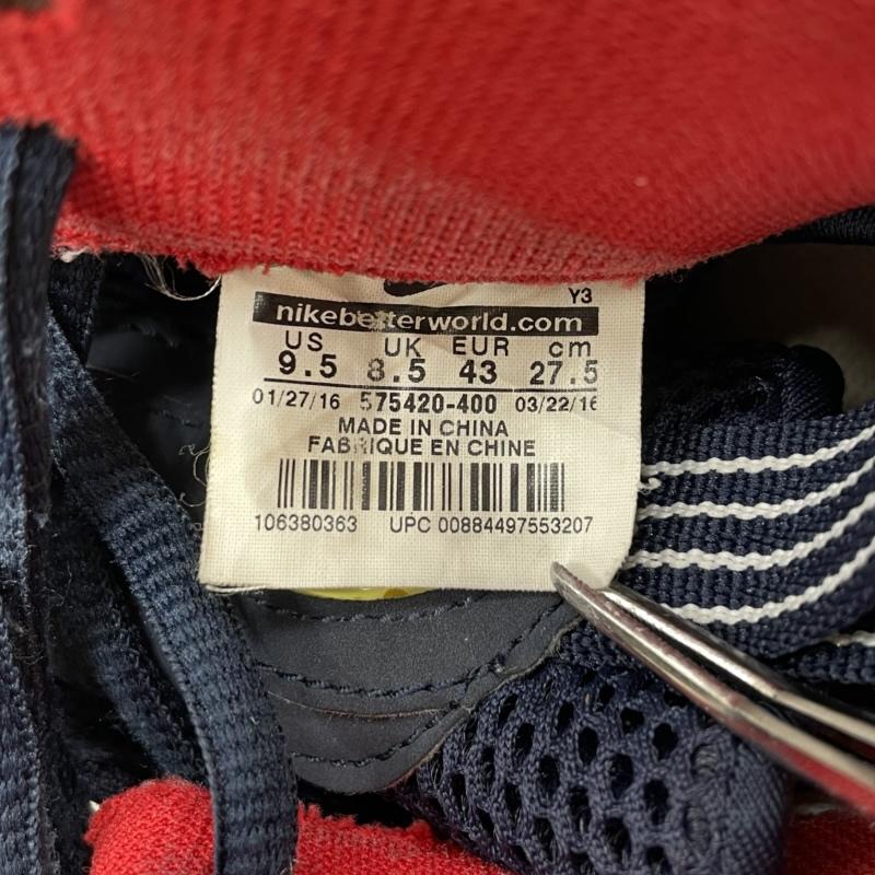 ナイキ NIKE シューズ シューズ AIR FOAMPOSITE ONE PRM OLYMPIC スニーカー 575420-400 フォームポジット ワン プレミアム 27.5cm 27.5cm ワンポイント X 無地 白 / ホワイト / white X 紺 / ネイビー / navy X 赤 / レッド / red メンズ USED 古着 中古 50153070