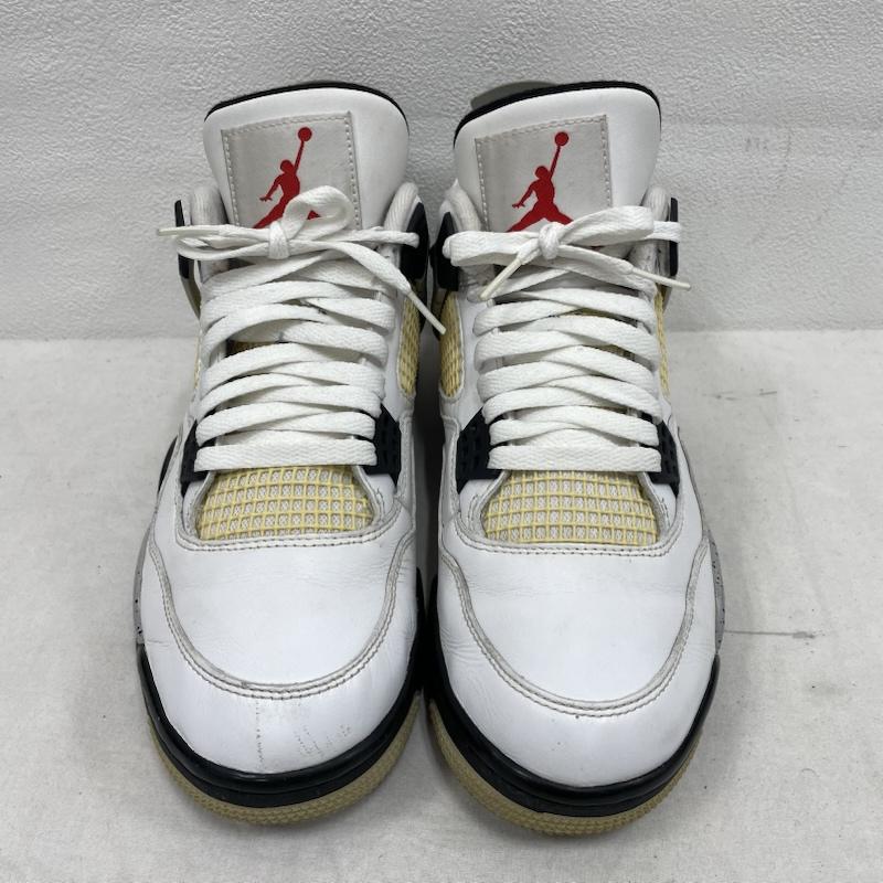 ナイキ NIKE シューズ シューズ AIR JORDAN 4 RETRO OG WHITE CEMENT エアジョーダン レトロ ホワイトセメント スニーカー 840606-192 27cm 27.0cm 無地 白 / ホワイト / white X 灰 / グレー / gray X 黄 / イエロー / yellow メンズ USED 古着 中古 50153076