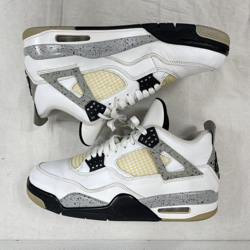 ナイキ NIKE シューズ シューズ AIR JORDAN 4 RETRO OG WHITE CEMENT エアジョーダン レトロ ホワイトセメント スニーカー 840606-192 27cm 27.0cm 無地 白 / ホワイト / white X 灰 / グレー / gray X 黄 / イエロー / yellow メンズ USED 古着 中古 50153076