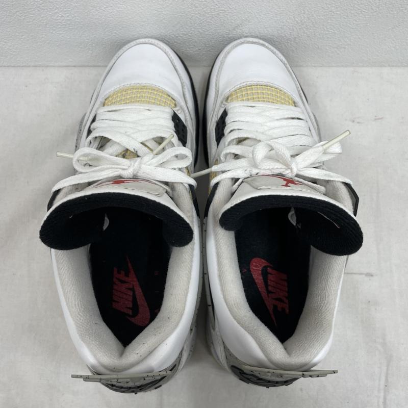 ナイキ NIKE シューズ シューズ AIR JORDAN 4 RETRO OG WHITE CEMENT エアジョーダン レトロ ホワイトセメント スニーカー 840606-192 27cm 27.0cm 無地 白 / ホワイト / white X 灰 / グレー / gray X 黄 / イエロー / yellow メンズ USED 古着 中古 50153076