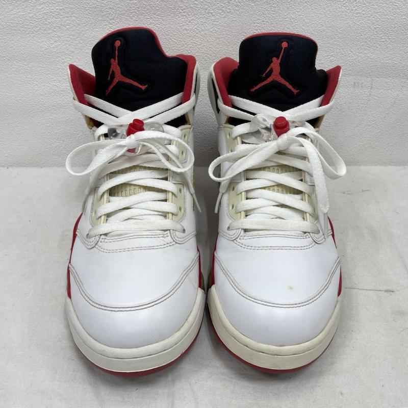 ナイキ NIKE シューズ シューズ AIR JORDAN 5 RETRO ファイアレッド ハイカット スニーカー 29cm136027-120 27.5cm 27.5cm 無地 白 / ホワイト / white X 紺 / ネイビー / navy X 赤 / レッド / red X 金 / ゴールド / gold color メンズ USED 古着 中古 50153079