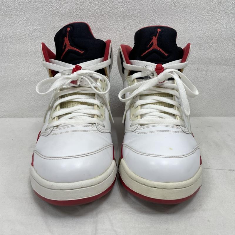 ナイキ NIKE シューズ シューズ AIR JORDAN 5 RETRO ファイアレッド ハイカット スニーカー 29cm136027-120 27.5cm 27.5cm 無地 白 / ホワイト / white X 紺 / ネイビー / navy X 赤 / レッド / red X 金 / ゴールド / gold color メンズ USED 古着 中古 50153079