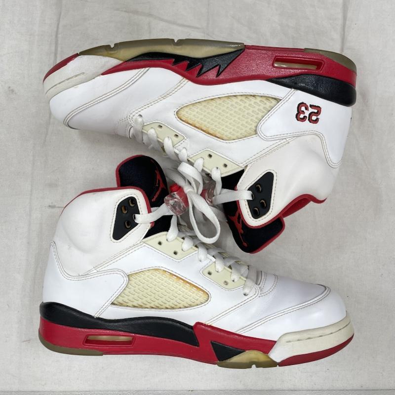 ナイキ NIKE シューズ シューズ AIR JORDAN 5 RETRO ファイアレッド ハイカット スニーカー 29cm136027-120 27.5cm 27.5cm 無地 白 / ホワイト / white X 紺 / ネイビー / navy X 赤 / レッド / red X 金 / ゴールド / gold color メンズ USED 古着 中古 50153079