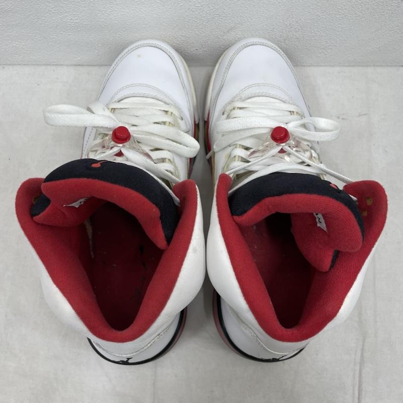 ナイキ NIKE シューズ シューズ AIR JORDAN 5 RETRO ファイアレッド ハイカット スニーカー 29cm136027-120 27.5cm 27.5cm 無地 白 / ホワイト / white X 紺 / ネイビー / navy X 赤 / レッド / red X 金 / ゴールド / gold color メンズ USED 古着 中古 50153079