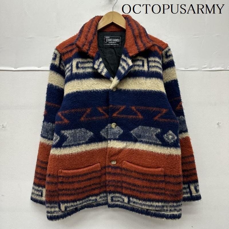 オクトパスアーミー OCTOPUSARMY コート コート一般 90s JOHNS HAMER ネイティブ 総柄 シャギー ウール コート M マルチカラー / マルチカラー / multicolor メンズ USED 古着 中古 50153080