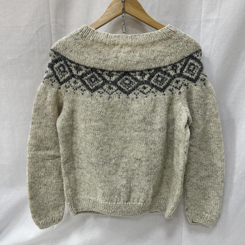 ＵＳＥＤ古着 USED/古着 ニット、セーター 長袖 sisam シサム工房 FAIRTRADE+design ヒカリノワセーター ネパール製 ウール ゴートホワイト - 白 / ホワイト / white X 灰 / グレー / gray レディース USED 古着 中古 50153093