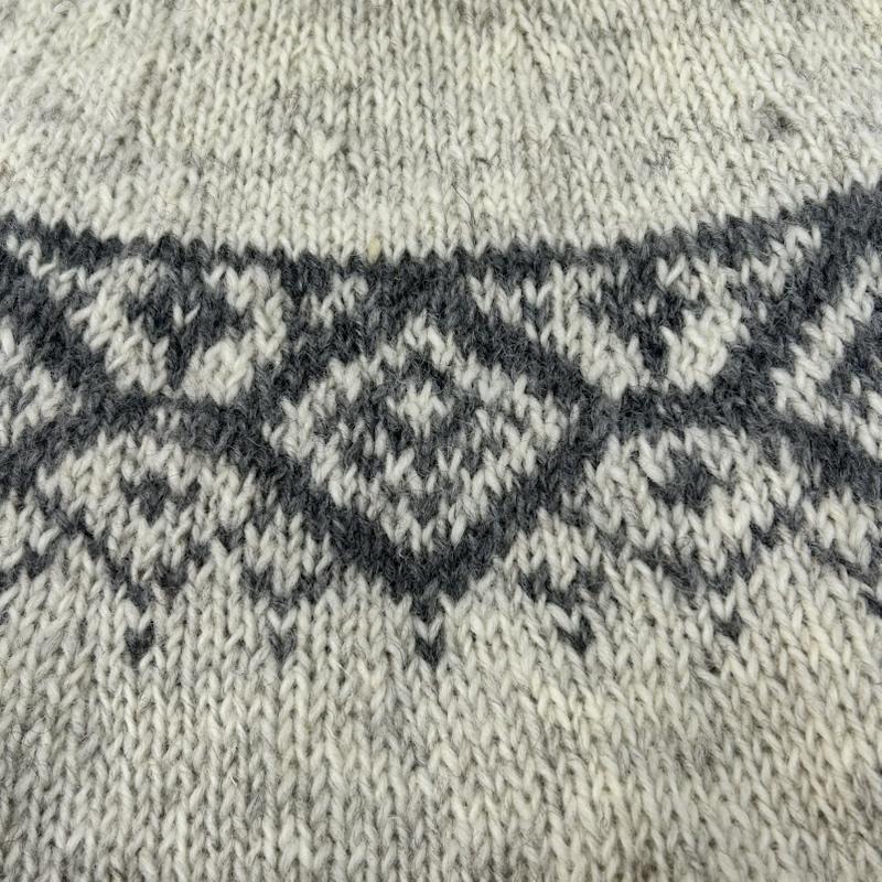 ＵＳＥＤ古着 USED/古着 ニット、セーター 長袖 sisam シサム工房 FAIRTRADE+design ヒカリノワセーター ネパール製 ウール ゴートホワイト - 白 / ホワイト / white X 灰 / グレー / gray レディース USED 古着 中古 50153093