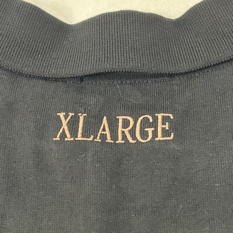 エクストララージ XLARGE ポロシャツ 半袖 JACQUARD KNIT POLOSHIRT ジャカードニットポロシャツ ブラック XLサイズ 101232013001 XL ストライプ 黒 / ブラック / black メンズ USED 古着 中古 50153095