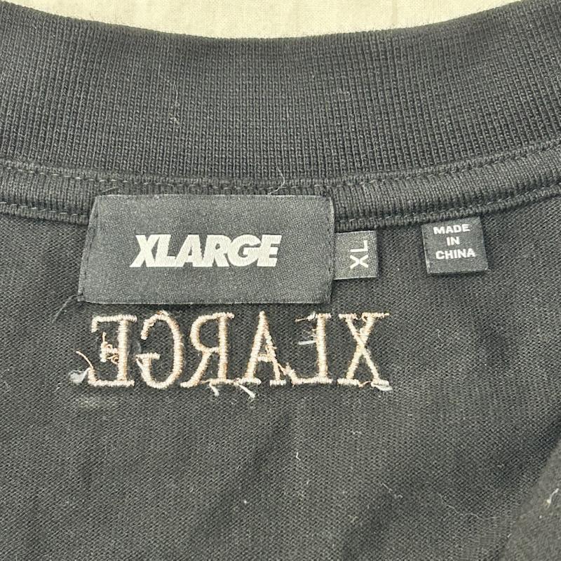 エクストララージ XLARGE ポロシャツ 半袖 JACQUARD KNIT POLOSHIRT ジャカードニットポロシャツ ブラック XLサイズ 101232013001 XL ストライプ 黒 / ブラック / black メンズ USED 古着 中古 50153095