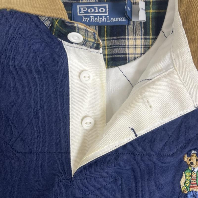 ポロバイラルフローレン Polo by RALPH LAUREN トップス トップス ポロ ベア コーデュロイ 襟 ラグビー ラガー シャツ ORタグ 紺 / ネイビー / navy メンズ USED 古着 中古 50153099