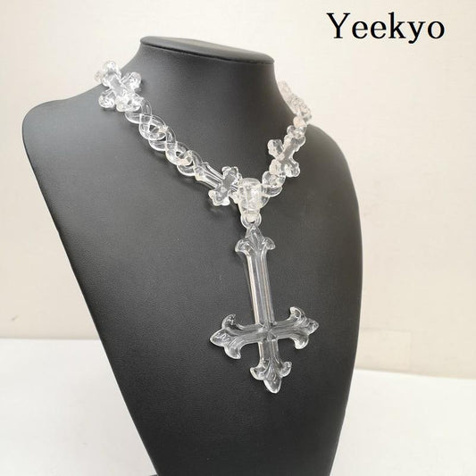 古着 USED ファッション小物 ファッション小物 EL JEWERLY MADE Yeekyo 逆十字架 クリア ネックレス - 透明 / クリア / メンズ USED 古着 中古 50153122