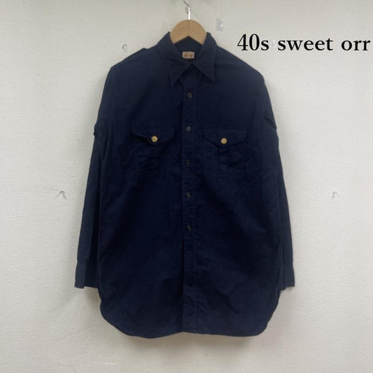 古着 USED トップス トップス 40s sweet orr 無地 フランネル ワーク シャツ 紺 / ネイビー / navy メンズ USED 古着 中古 50153125