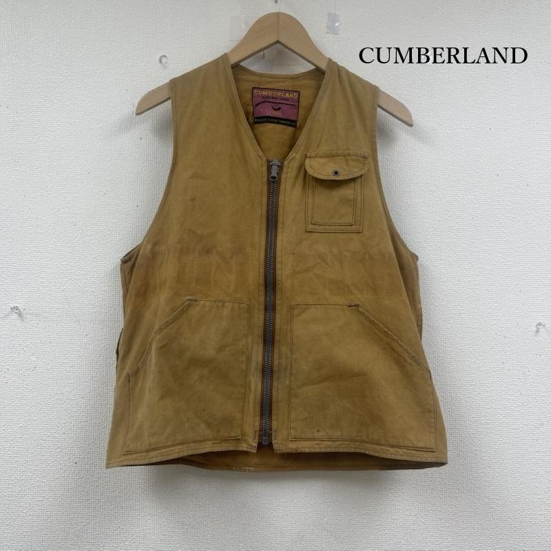 古着 USED トップス トップス CUMBERLAND 50s ヴィンテージ ハンティング ジップ ベスト CROWN 片爪 ジップ マスタード / マスタード / メンズ USED 古着 中古 50153130
