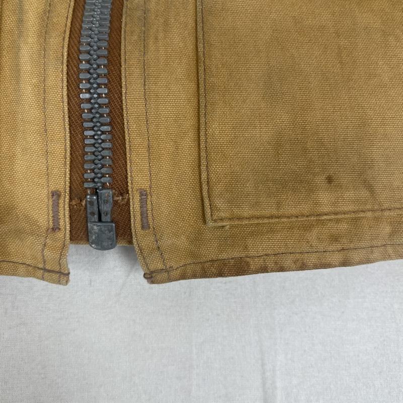 古着 USED トップス トップス CUMBERLAND 50s ヴィンテージ ハンティング ジップ ベスト CROWN 片爪 ジップ マスタード / マスタード / メンズ USED 古着 中古 50153130
