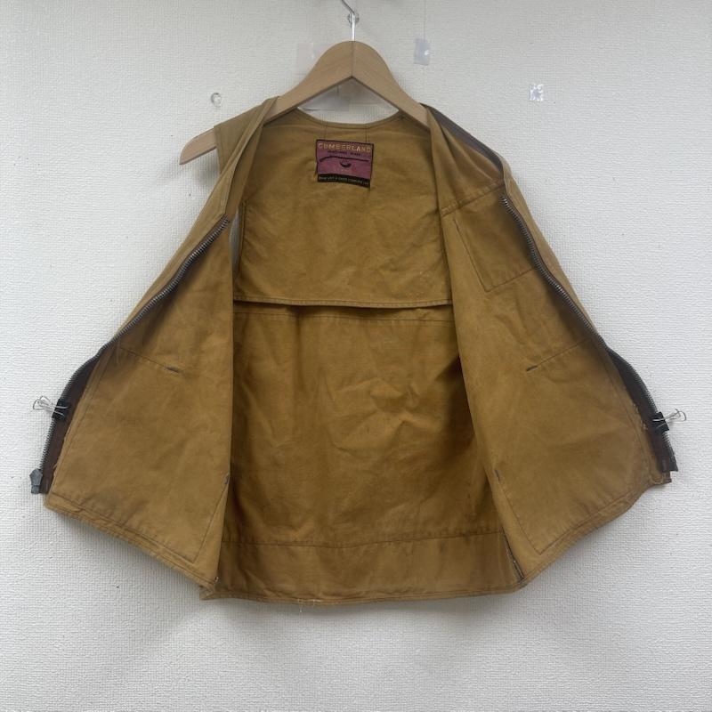 古着 USED トップス トップス CUMBERLAND 50s ヴィンテージ ハンティング ジップ ベスト CROWN 片爪 ジップ マスタード / マスタード / メンズ USED 古着 中古 50153130