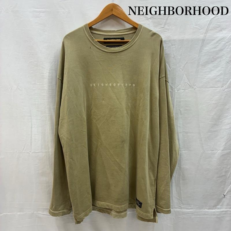 ネイバーフッド NEIGHBORHOOD Tシャツ 長袖 19AW 192FPNH-CSM02S SAVAGE.SQD/C-CREW.LS ダメージ ヴィンテージ加工 ロンT XL ロゴ、文字 X 刺繍 X ダメージ加工 メンズ USED 古着 中古 50153167
