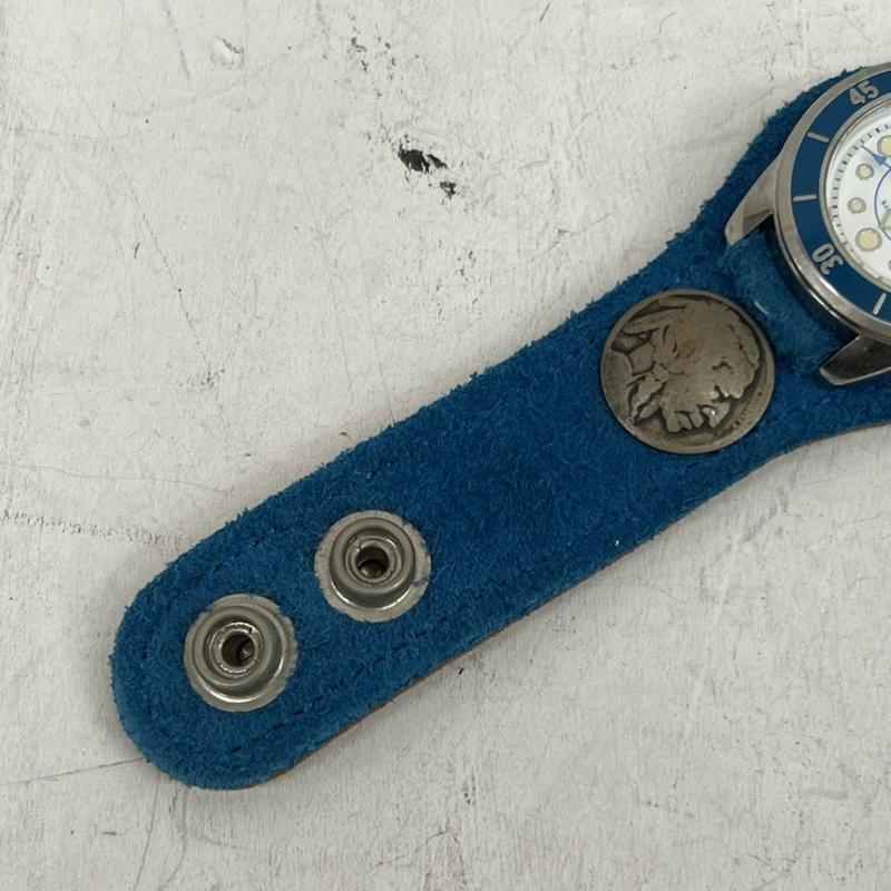古着 USED ファッション小物 ファッション小物 KCs ケイシイズ コンチョ レザーブレスレット ウォッチ 腕時計 - 青 / ブルー / blue メンズ USED 古着 中古 50153177