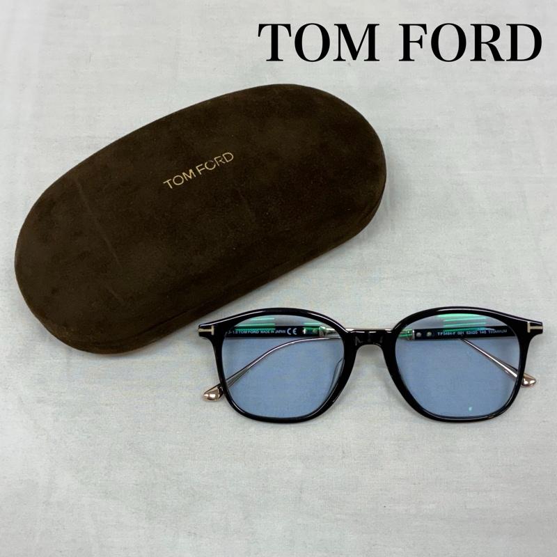 トム フォード TOM FORD めがね・サングラス サングラス TF5484-F 001 52-20 145 アジアンフィット ボストン ウェリントン サングラス 度入りレンズ - 黒 / ブラック / black X 金 / ゴールド / gold color メンズ USED 古着 中古 50153182