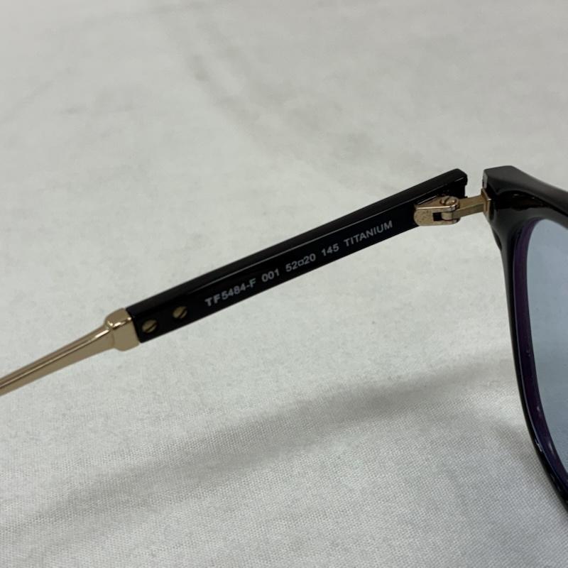 トム フォード TOM FORD めがね・サングラス サングラス TF5484-F 001 52-20 145 アジアンフィット ボストン ウェリントン サングラス 度入りレンズ - 黒 / ブラック / black X 金 / ゴールド / gold color メンズ USED 古着 中古 50153182