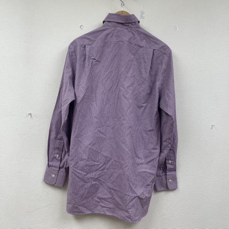 ポロラルフローレン POLO RALPH LAUREN トップス トップス EASY CARE チェック コットン シャツ 裾 ポニー 紫 / パープル / purple メンズ USED 古着 中古 50153185