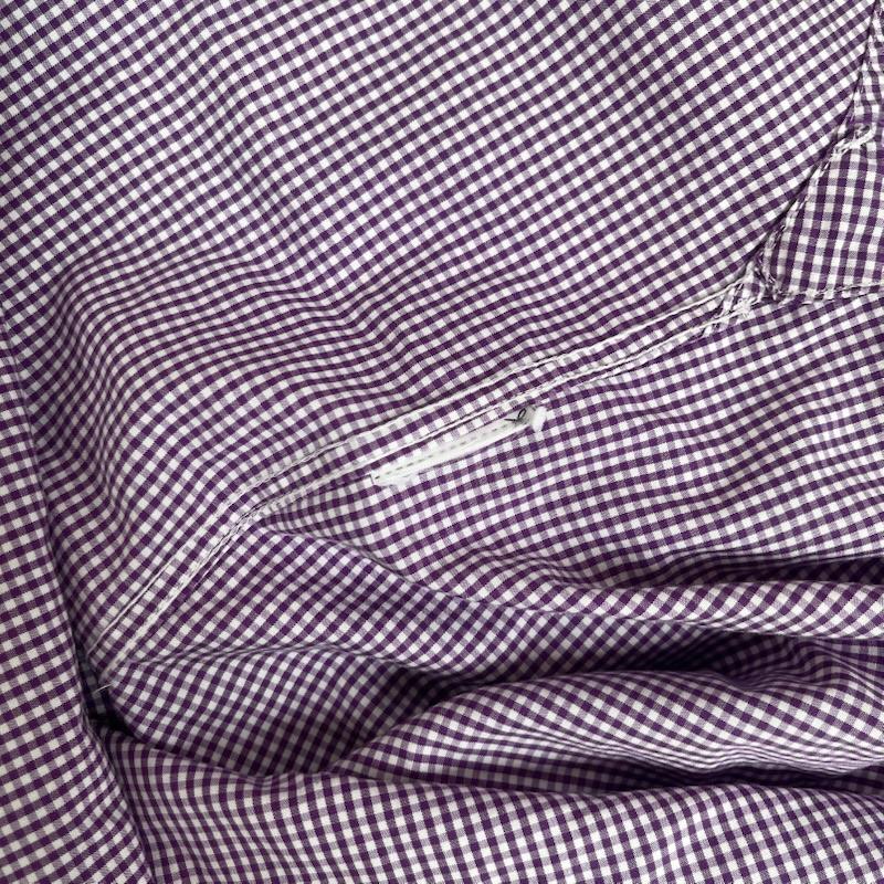 ポロラルフローレン POLO RALPH LAUREN トップス トップス EASY CARE チェック コットン シャツ 裾 ポニー 紫 / パープル / purple メンズ USED 古着 中古 50153185