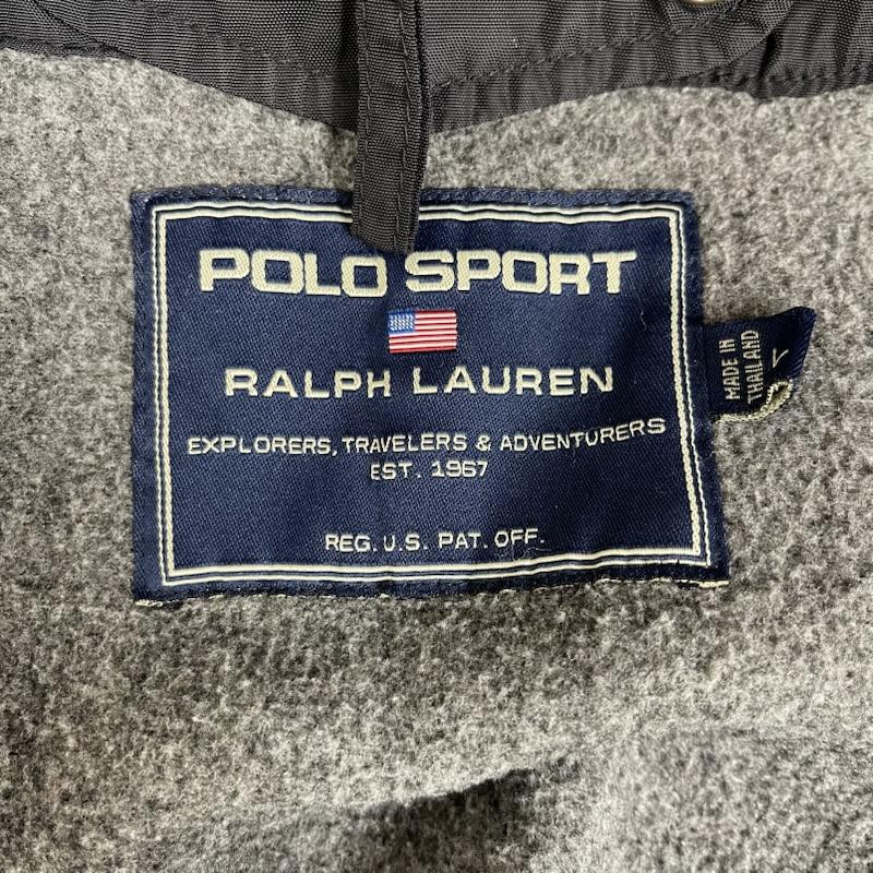 ポロスポーツラルフローレン POLOSPORT ジャケット、上着 ジャンパー、ブルゾン 90s ナイロン モッズ コート ジップアップ ライナー付き L 黒 / ブラック / black メンズ USED 古着 中古 50153192