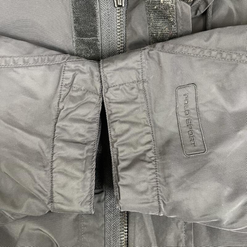 ポロスポーツラルフローレン POLOSPORT ジャケット、上着 ジャンパー、ブルゾン 90s ナイロン モッズ コート ジップアップ ライナー付き L 黒 / ブラック / black メンズ USED 古着 中古 50153192