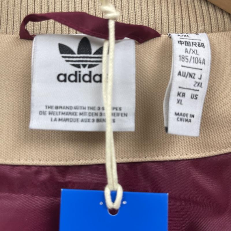 アディダス adidas ジャケット、上着 ジャンパー、ブルゾン スタジアム フリース 刺繍 ボア ジャンパー ジャケット hy6037 XL 赤 / レッド / red メンズ USED 古着 中古 50153195