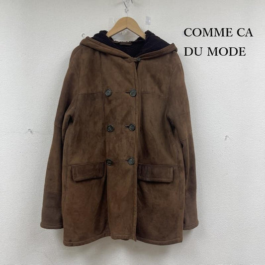 古着 USED ジャケット、上着 ジャンパー、ブルゾン COMME CA DU MODE レザー 裏ボア フード ムートン コート M 茶 / ブラウン / brown メンズ USED 古着 中古 50153199