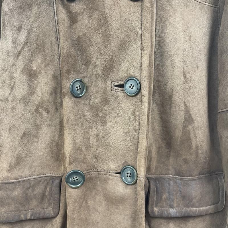 古着 USED ジャケット、上着 ジャンパー、ブルゾン COMME CA DU MODE レザー 裏ボア フード ムートン コート M 茶 / ブラウン / brown メンズ USED 古着 中古 50153199