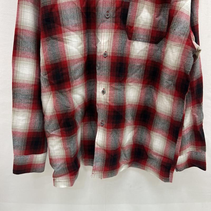 古着 USED トップス トップス CalTop キャルトップ オンブレチェック 長袖 シャツ USA製 XL 赤 / レッド / red メンズ USED 古着 中古 50153214