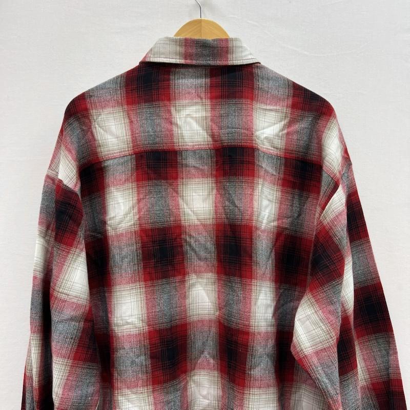 古着 USED トップス トップス CalTop キャルトップ オンブレチェック 長袖 シャツ USA製 XL 赤 / レッド / red メンズ USED 古着 中古 50153214