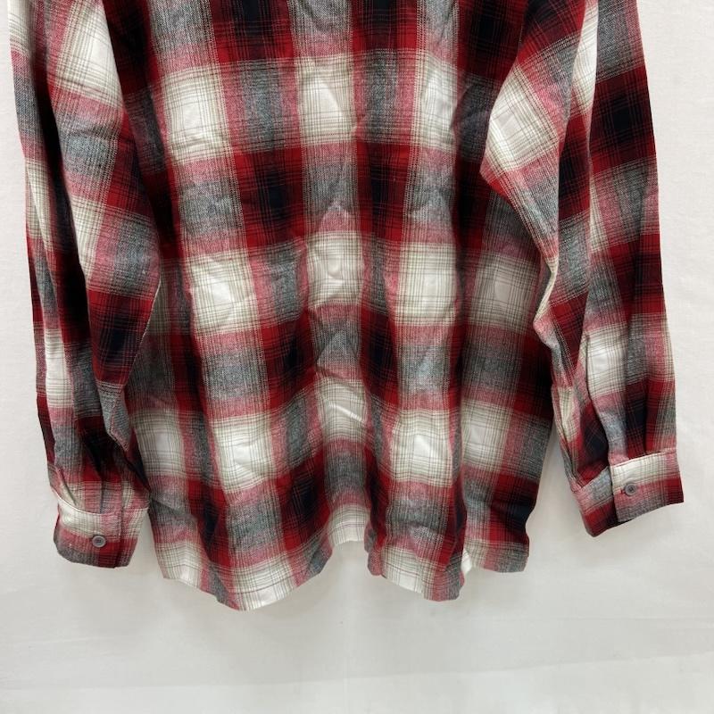 古着 USED トップス トップス CalTop キャルトップ オンブレチェック 長袖 シャツ USA製 XL 赤 / レッド / red メンズ USED 古着 中古 50153214