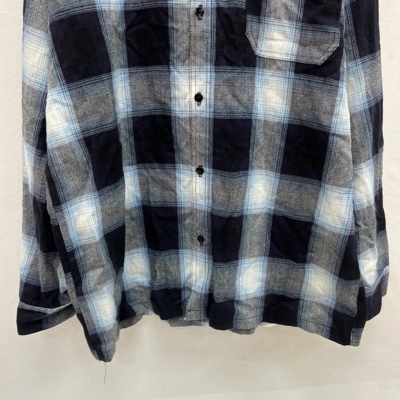 古着 USED トップス トップス CalTop キャルトップ オンブレチェック 長袖 シャツ USA製 XL 紺 / ネイビー / navy メンズ USED 古着 中古 50153215