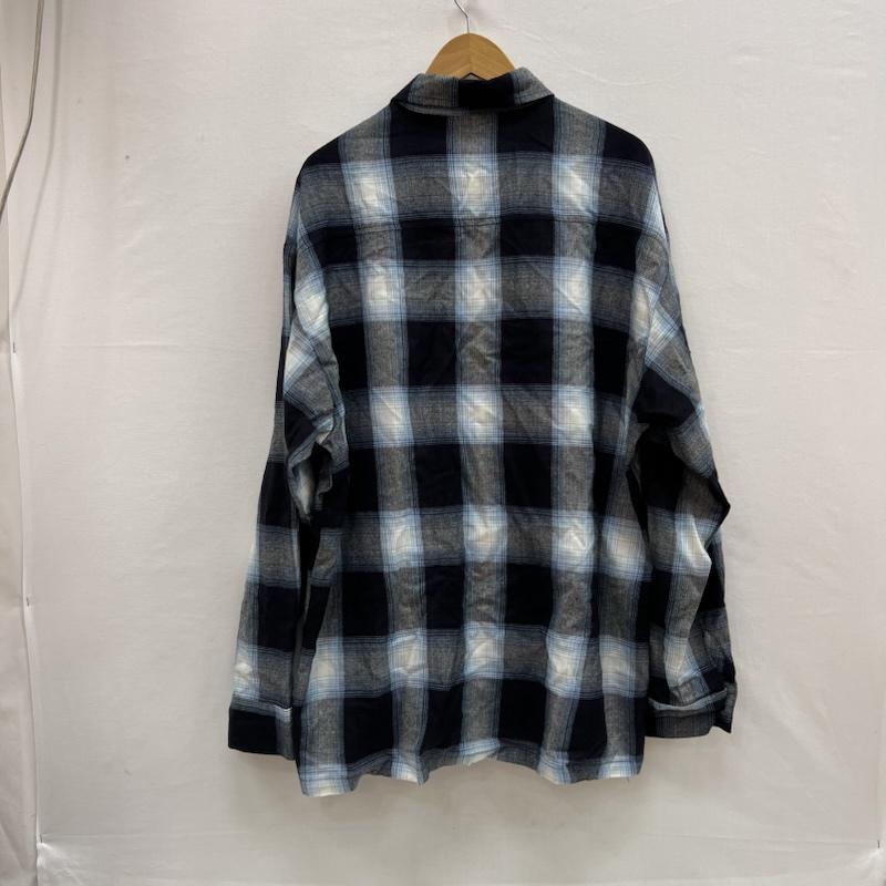 古着 USED トップス トップス CalTop キャルトップ オンブレチェック 長袖 シャツ USA製 XL 紺 / ネイビー / navy メンズ USED 古着 中古 50153215