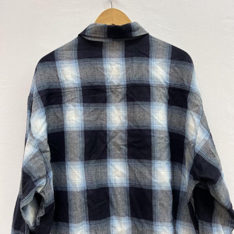 古着 USED トップス トップス CalTop キャルトップ オンブレチェック 長袖 シャツ USA製 XL 紺 / ネイビー / navy メンズ USED 古着 中古 50153215