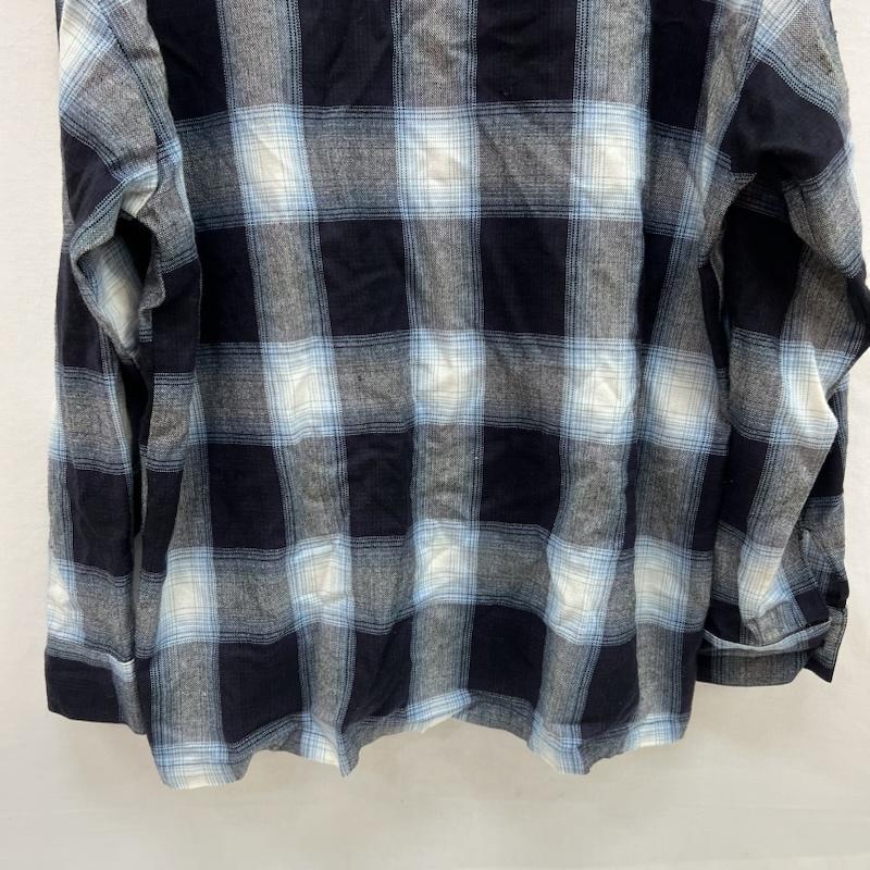 古着 USED トップス トップス CalTop キャルトップ オンブレチェック 長袖 シャツ USA製 XL 紺 / ネイビー / navy メンズ USED 古着 中古 50153215