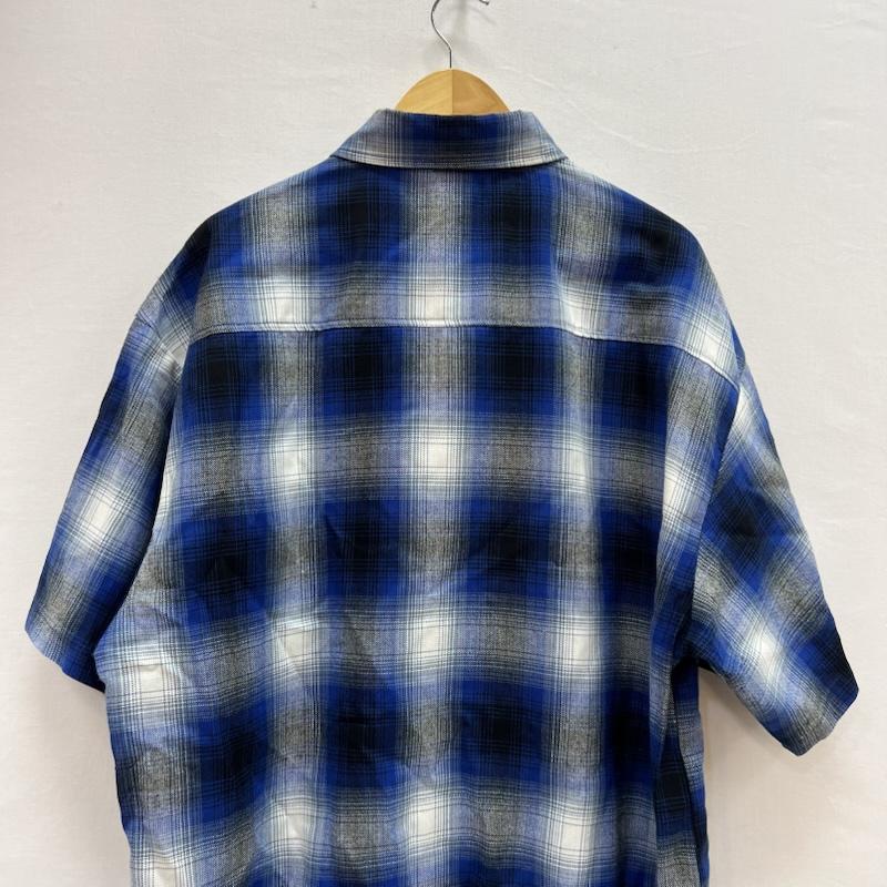 古着 USED トップス トップス CalTop キャルトップ オンブレチェック 半袖 シャツ USA製 XXL 青 / ブルー / blue メンズ USED 古着 中古 50153219