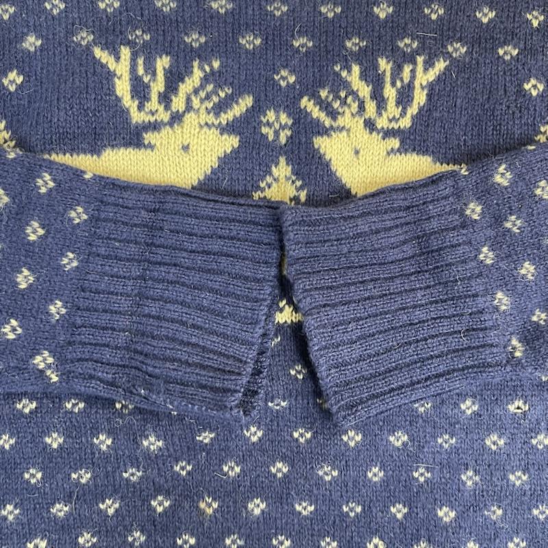 ポロバイラルフローレン Polo by RALPH LAUREN トップス トップス ハンド ニット ノルディック 柄 セーター M 紺 / ネイビー / navy メンズ USED 古着 中古 50153248
